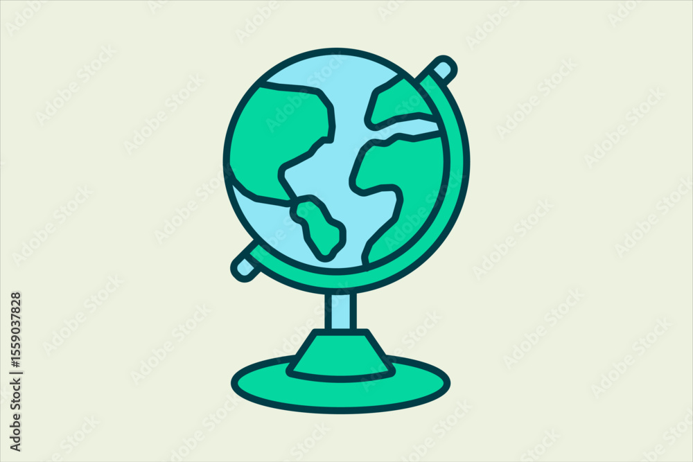 Poster globe icon. icon related to ui elements. suitable for web site, app, user interfaces,element, printa