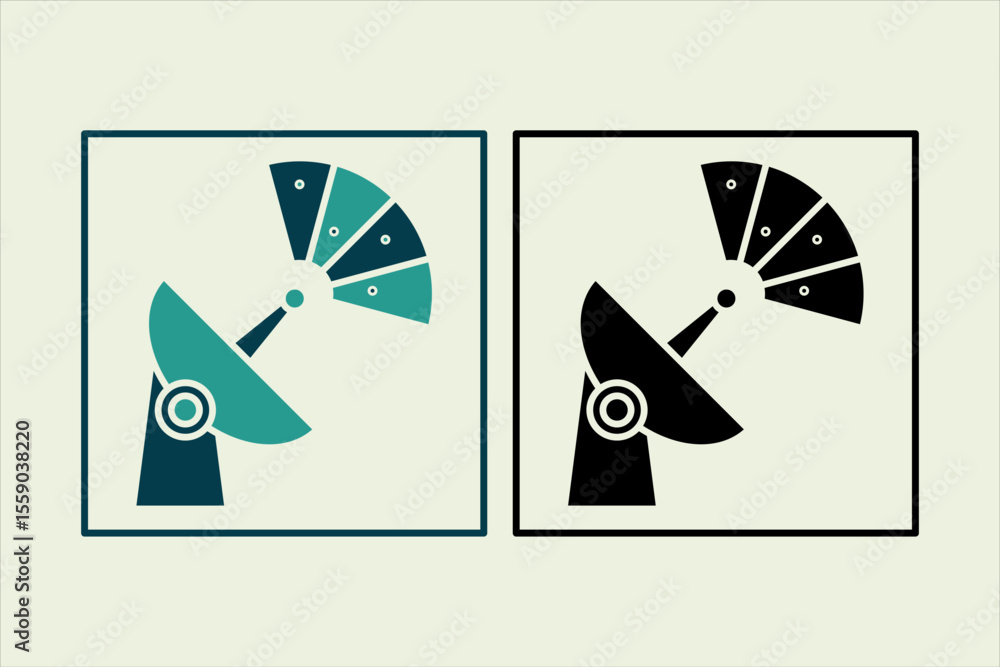 Poster radar icon. icon related to ui elements. suitable for web site, app, user interfaces,element, printa