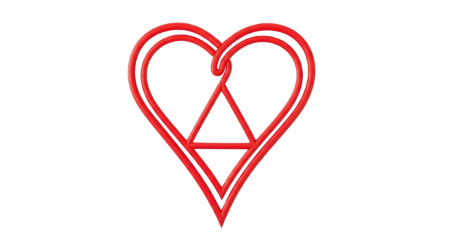 Isolated Heart with Triangle Inside