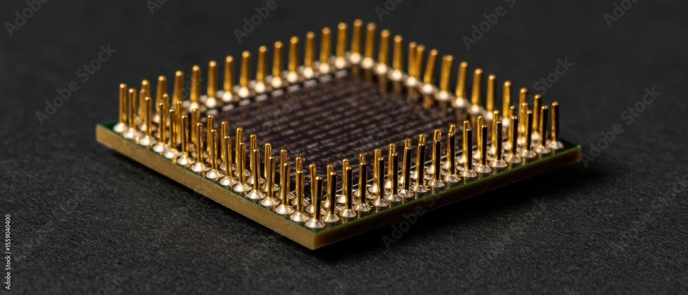 Poster the intricately designed microchip showcasing advanced electronic technology and precision engineeri