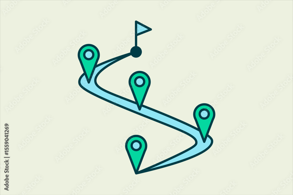Poster route icon. icon related to ui elements. suitable for web site, app, user interfaces,element, printa