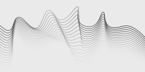 Abstract vector background with black wavy lines modern sport background