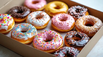 Colorful donuts in a box (1)