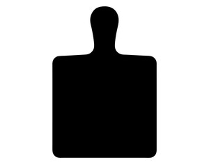 Obraz premium A simple silhouette of a classic wooden cutting board with handle