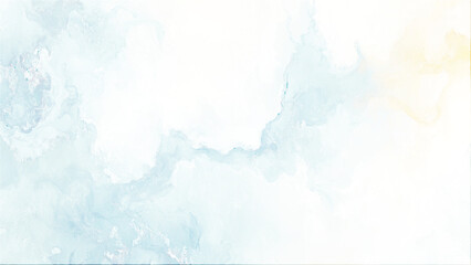 Obraz premium Light Blue Watercolor Background with Bleeding Effect.