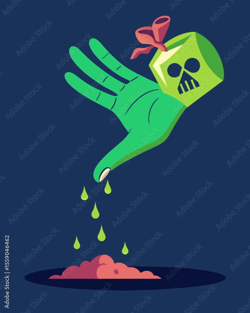 Poster even after letting go the recipient can still feel the lingering effects of the toxic hand like a co
