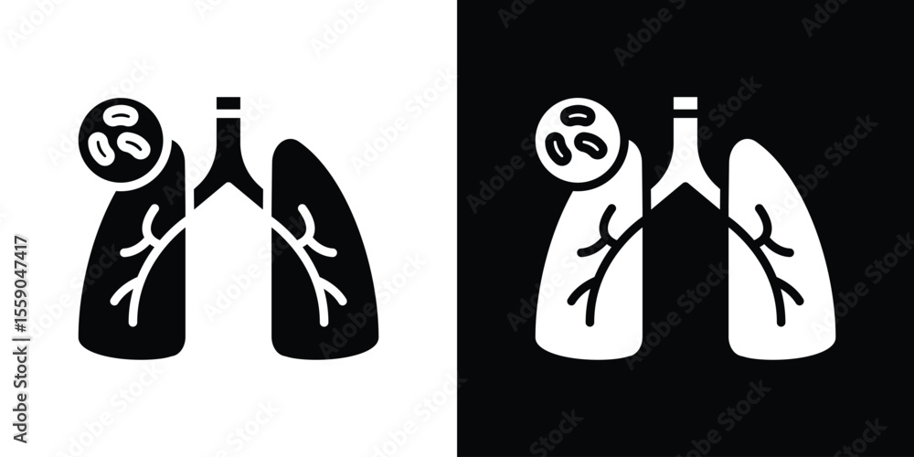 Poster tuberculosis tb icon vector design element vector eps 10