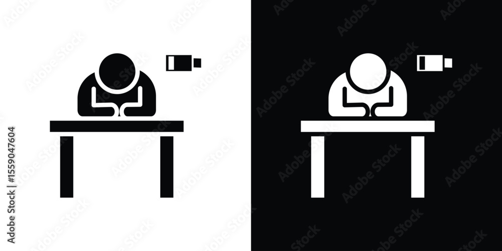 Aufkleber tired person icon vector design element vector eps 10