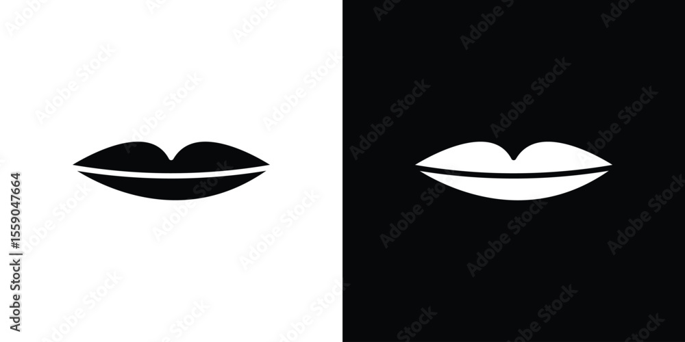 Poster Thin lips icon vector design element vector eps 10
