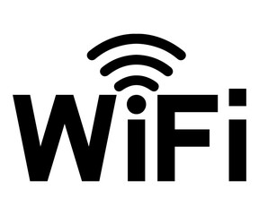 WiFi symbol vector illustration features indicating wireless internet network communication text wifi icon/symbol
