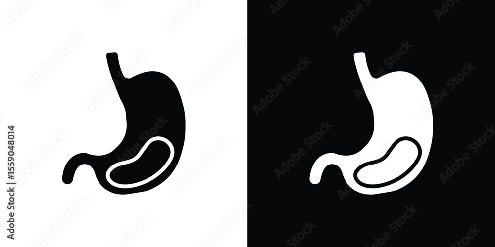Aufkleber stomach with liquids icon vector design element vector eps 10