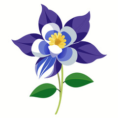 columbine flower isolated