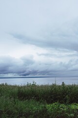 clouds over the river