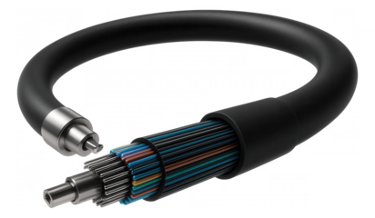 Fiber optic cable for high-speed internet connections in modern residential buildings.
