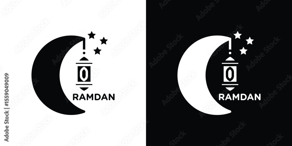 Poster ramadan month icon vector design element vector eps 10
