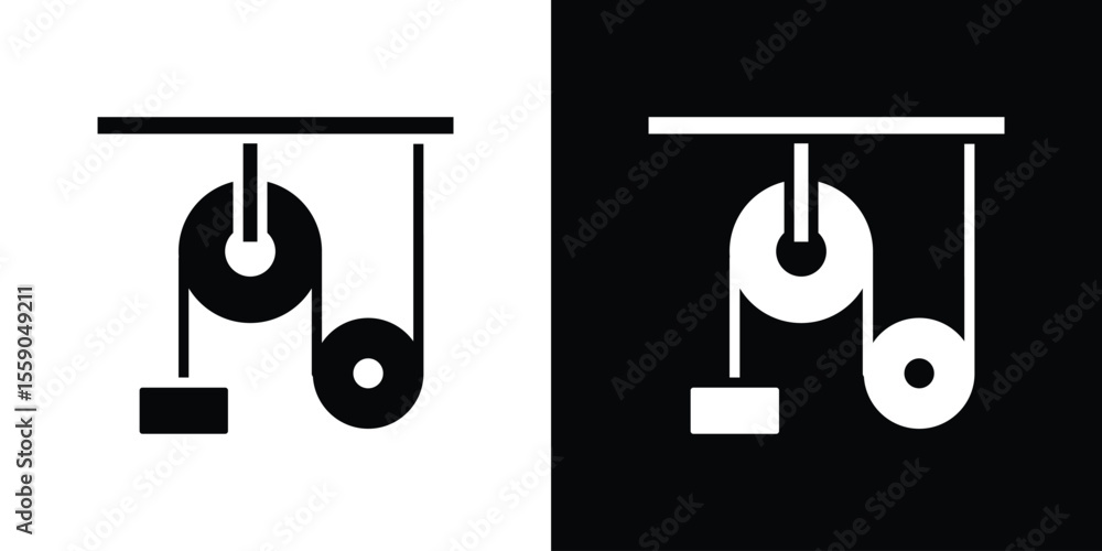 Poster pulley icon vector design element vector eps 10