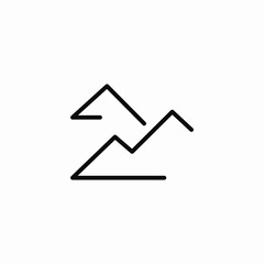 mountain view icon sign vector