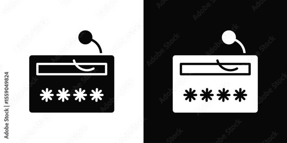 Poster password phishing icon vector design element vector eps 10