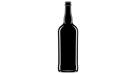 Isolated Silhouette Bottle