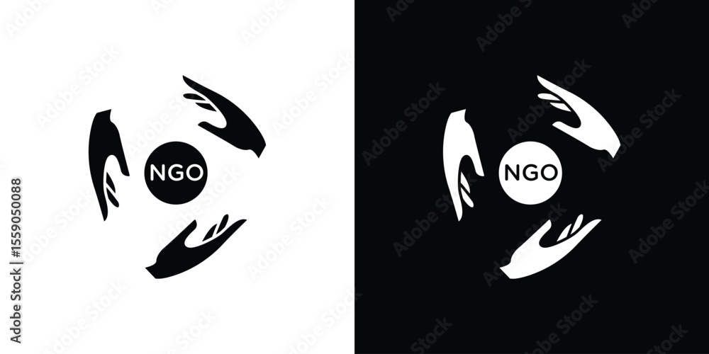Poster ngo icon vector design element vector eps 10