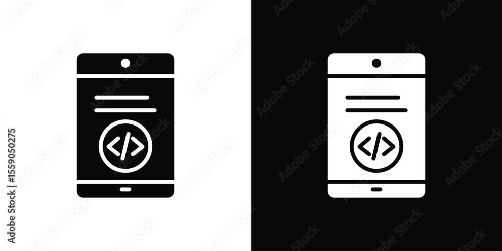 Poster mobile apps development icon vector design element vector eps 10
