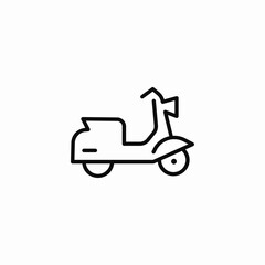 scooter drive icon sign vector