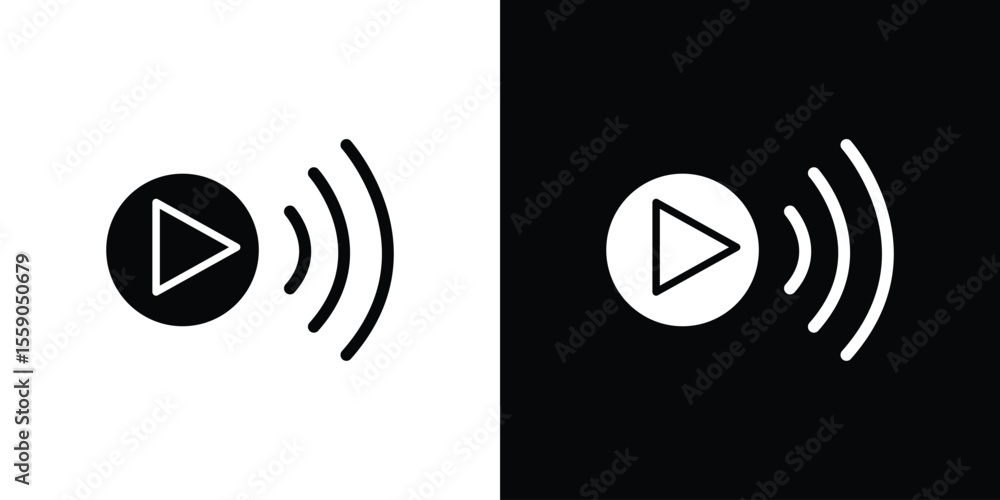 Poster livestream icon vector design element vector eps 10