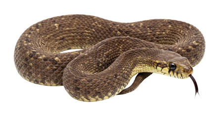Isolated Snake with Forked Tongue
