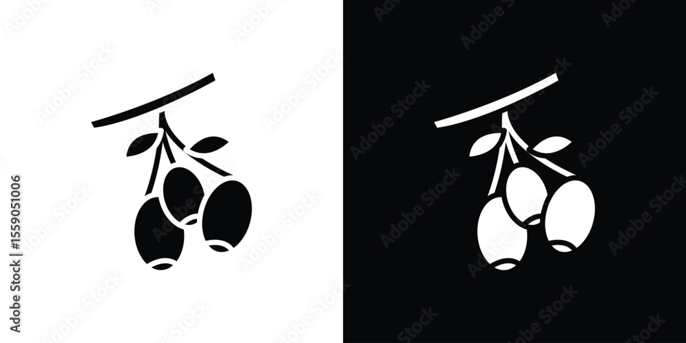 Poster jujube icon vector design element vector eps 10