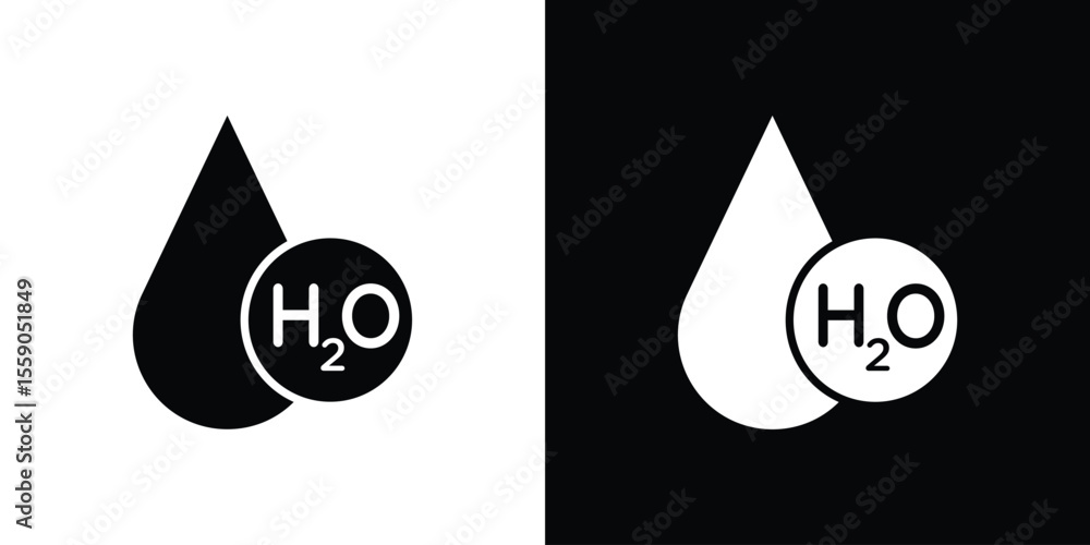 Poster h2o icon vector design element vector eps 10