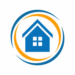 Real Estate Home Circle Logo Vector.