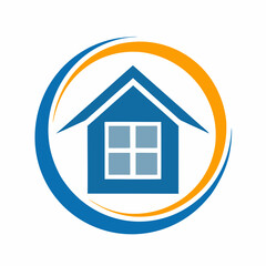 Real Estate Home Circle Logo Vector.