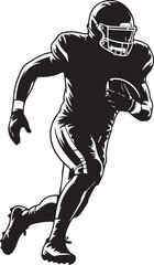 Obraz premium American Football Player Silhouette Bundle – SVG PNG for CricutFootball Action Silhouettes – Tackle, Throw, Catch Vector SetHelmet & Touchdown Silhouettes – Sports Clipart for DIY ProjectsAmeric