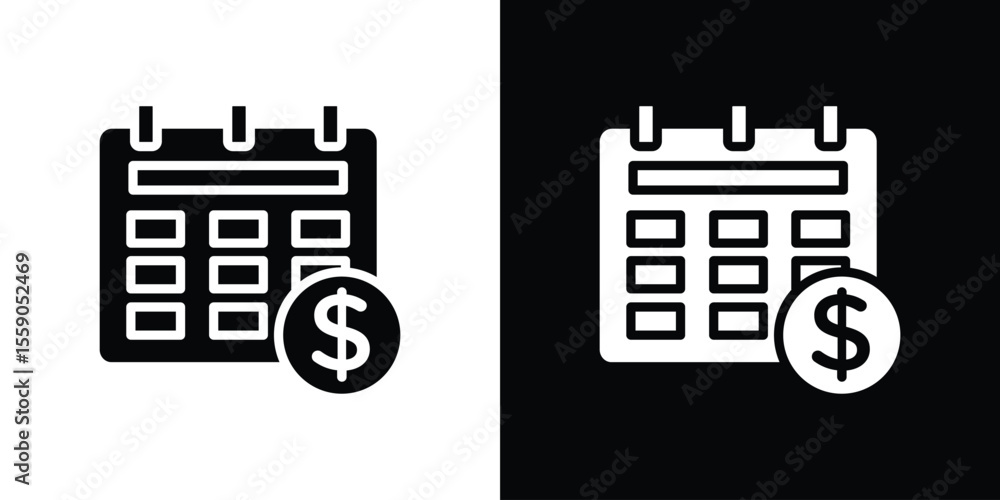 Poster fiscal year icon vector design element vector eps 10