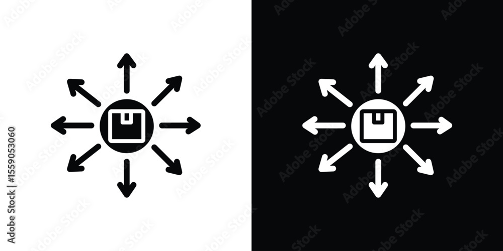 Poster distribution box icon vector design element vector eps 10