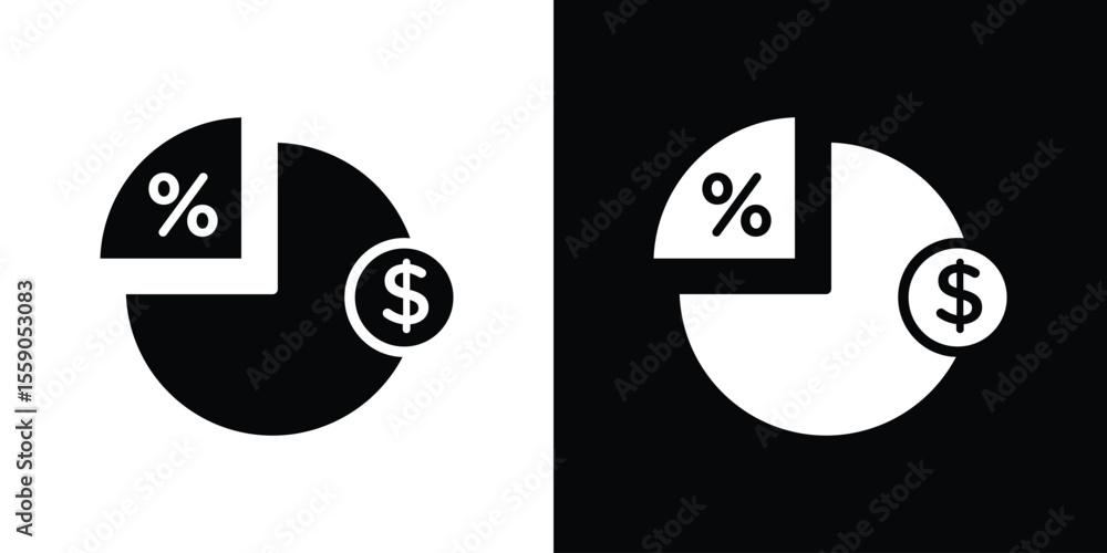 Poster dividend yield icon vector design element vector eps 10