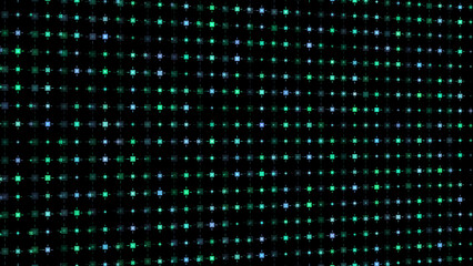 Abstract motion graphic background, blue flickering or blink dots on black background