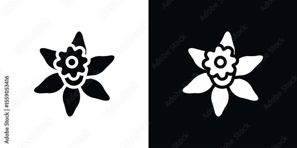 Poster daffodil icon vector design element vector eps 10