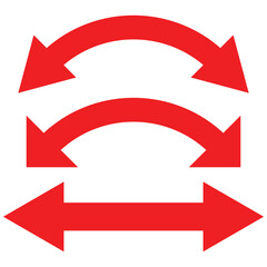 Dual sided arrow vector, icon, silhouette design. Dual sided arrow vector icon. Double ended arrow vector design for website, app and logo design. Vector illustration of duel side arrow. 