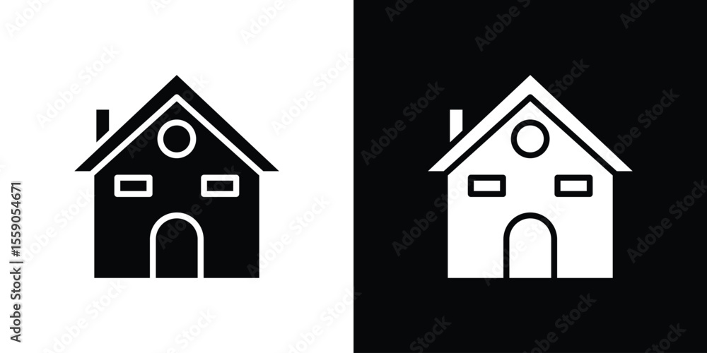 Poster chalet icon vector design element vector eps 10