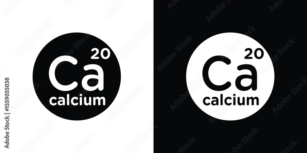 Aufkleber calcium icon vector design element vector eps 10