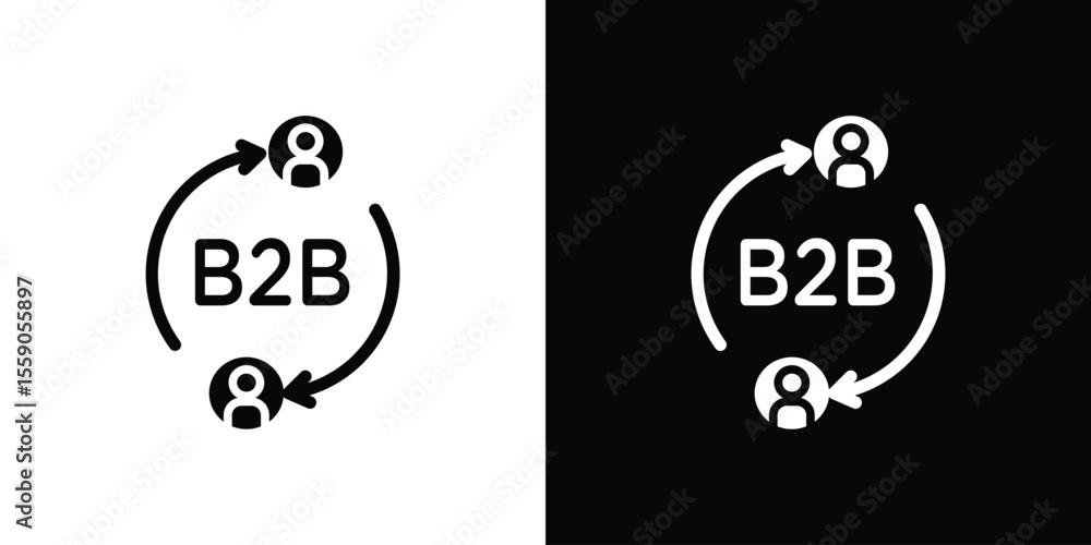 Poster b2b icon vector design element vector eps 10
