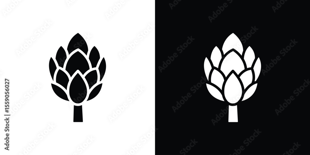 Poster artichoke icon vector design element vector eps 10