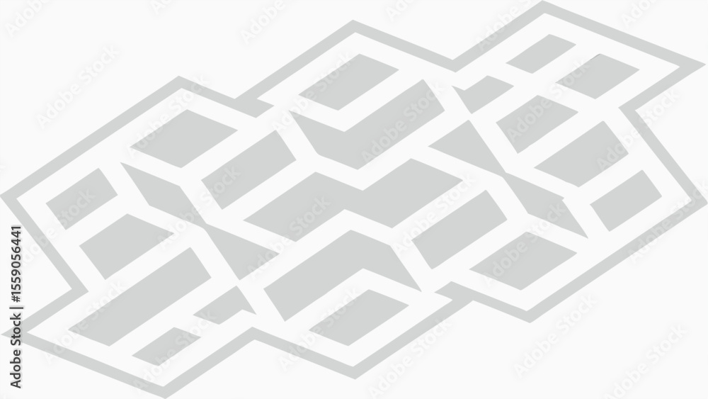 Poster geometric abstract design with overlapping shapes in modern minimalist style