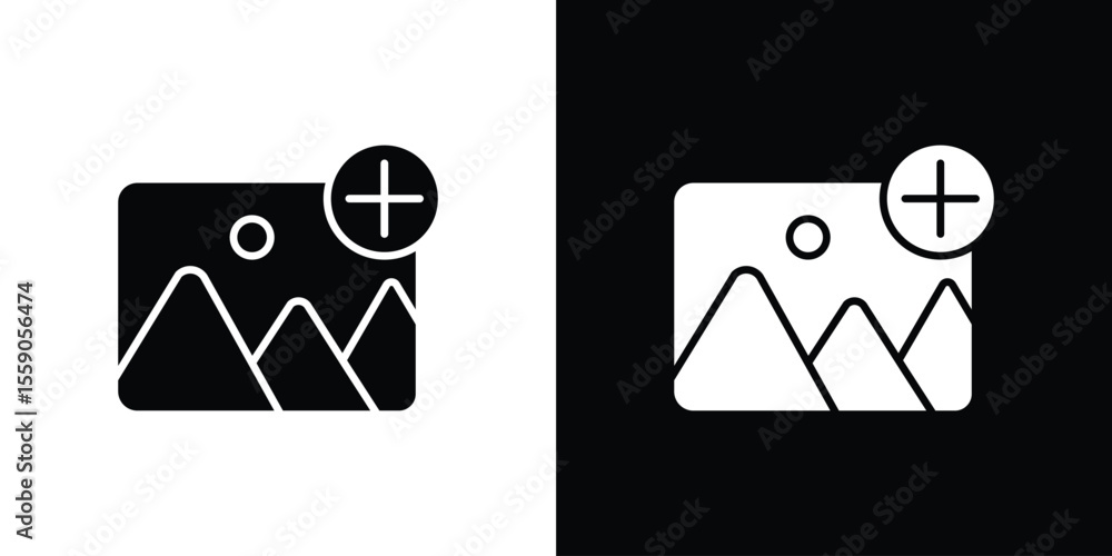 Poster add photos icon vector design element vector eps 10
