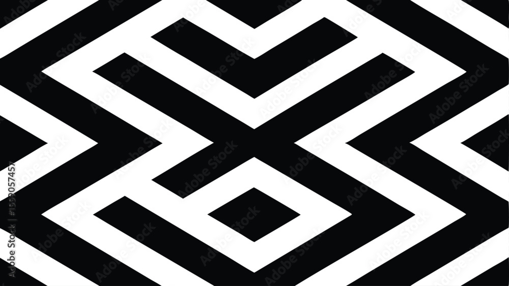 Poster geometric black and white pattern abstract seamless design for various applications