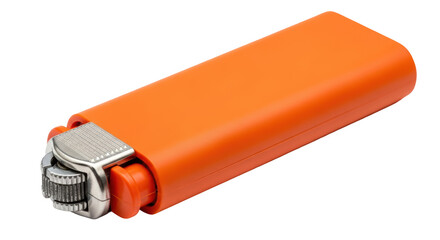 Isolated Orange Plastic Lighter