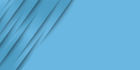 Blue abstract background with diagonal line elements and soft shadow effect. This minimalist and modern design
