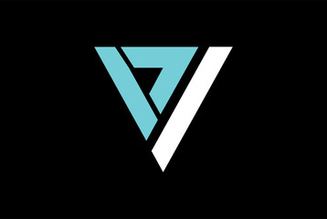 PV ,VP, PI OR IP Abstract Letters Monogram Logo In triangle shape	
