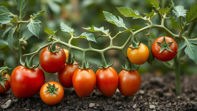 Time-lapse of tomato plants reverting through evolutionary stages, becoming wilder and more primitive.